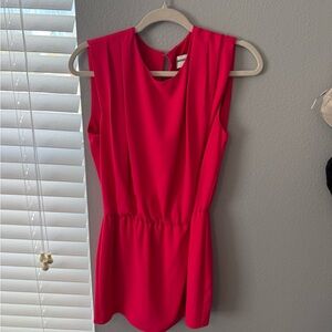 Amanda Uprichard Caprianna Romper in “Begonia Pink” SIZE SMALL